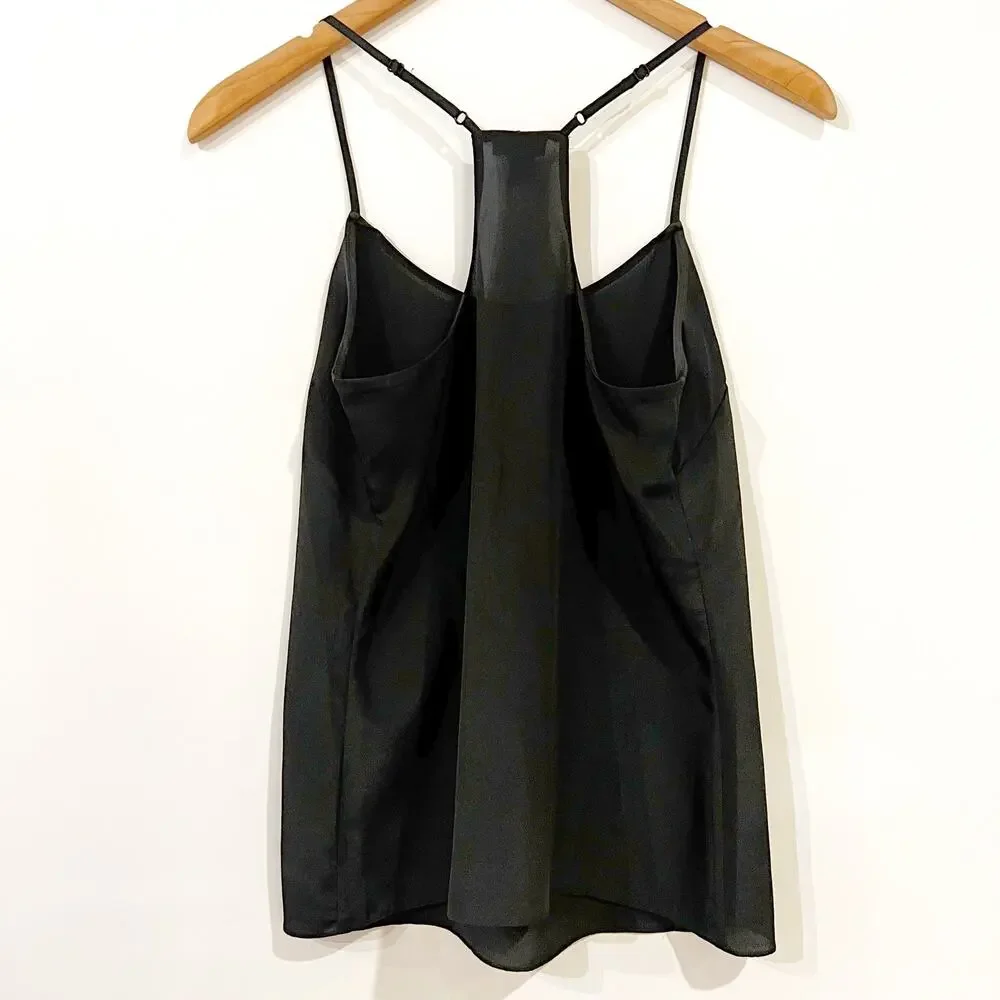 J. Crew Factory Racerback Silky Cami Top in Black - Picture 7 of 8